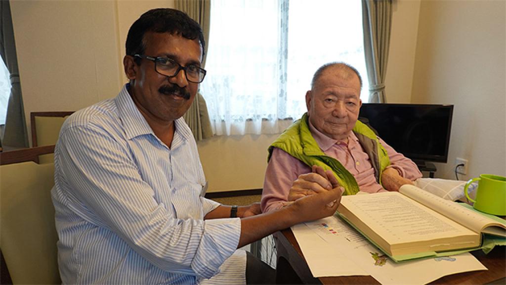 M. R. Hari with Prof. Dr Akira Miyawaki in Japan