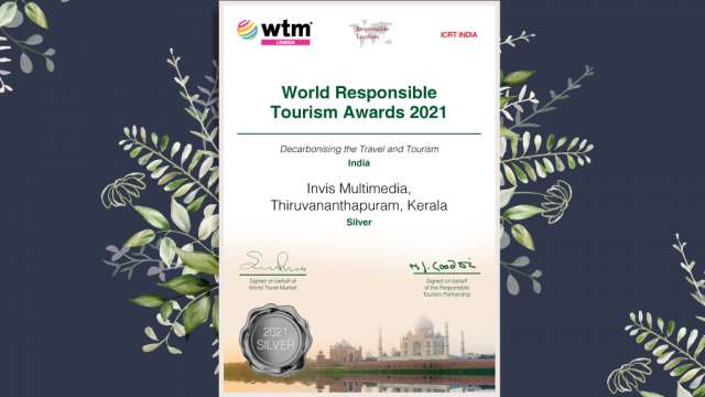 WTM Silver Award certificate in the category Decarbonising Travel and Tourism