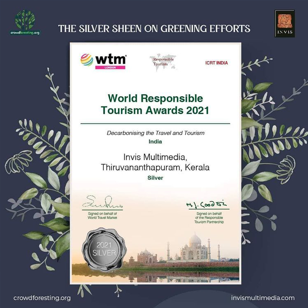 WTM World Responsible Tourism Silver Award (2021) in Decarbonising Travel and Tourism category